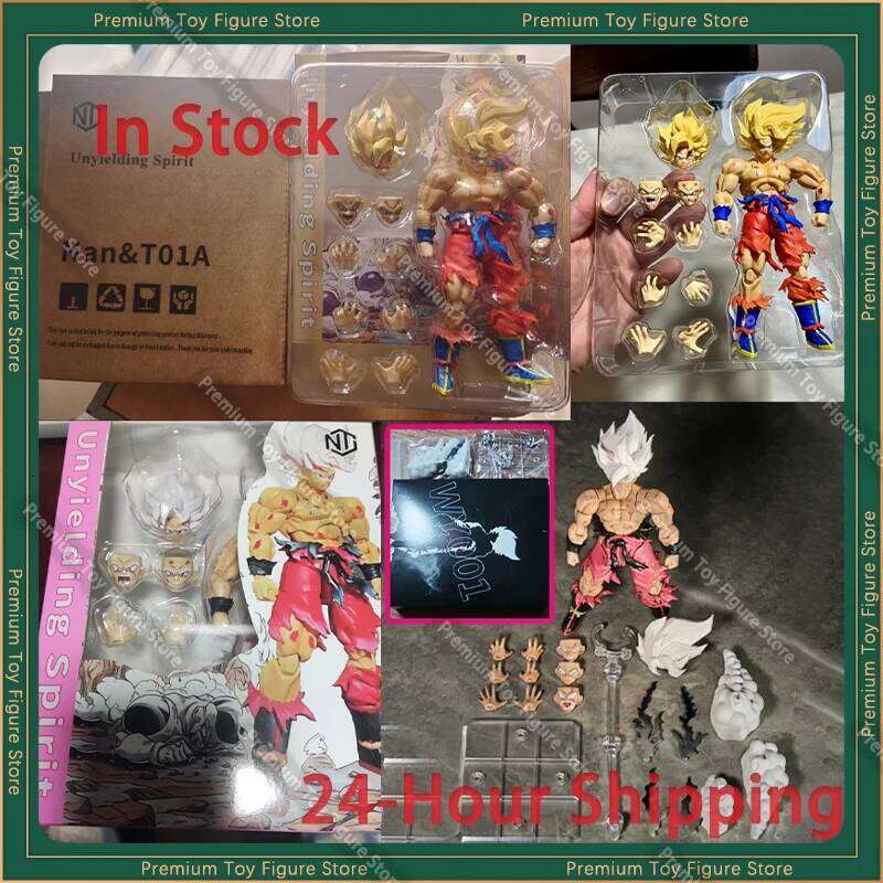 In Stock N&T Studio Son Dragon Ball Ssj N T Goku SHF Battle Damaged 3.0 Anime Action Figures Collectible Model Toys W260602
