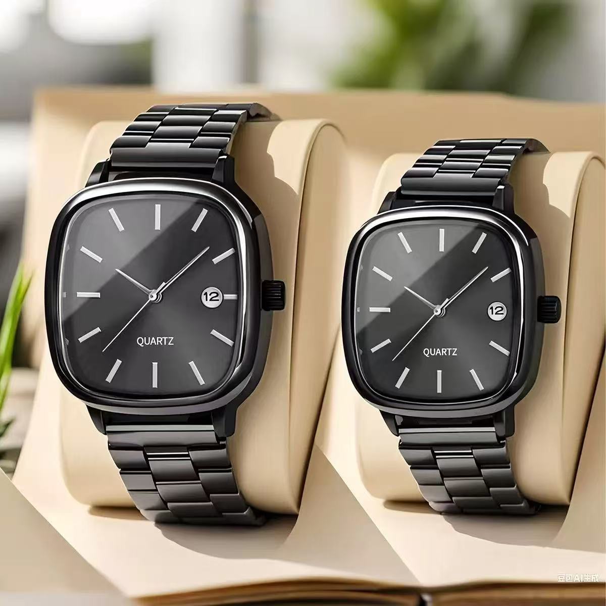 Luxury Fashion Casual Men's Watch Large Dial Stainless Steel Calendar Quartz Wristwatch Classic Top Brand Men's Watch 2026