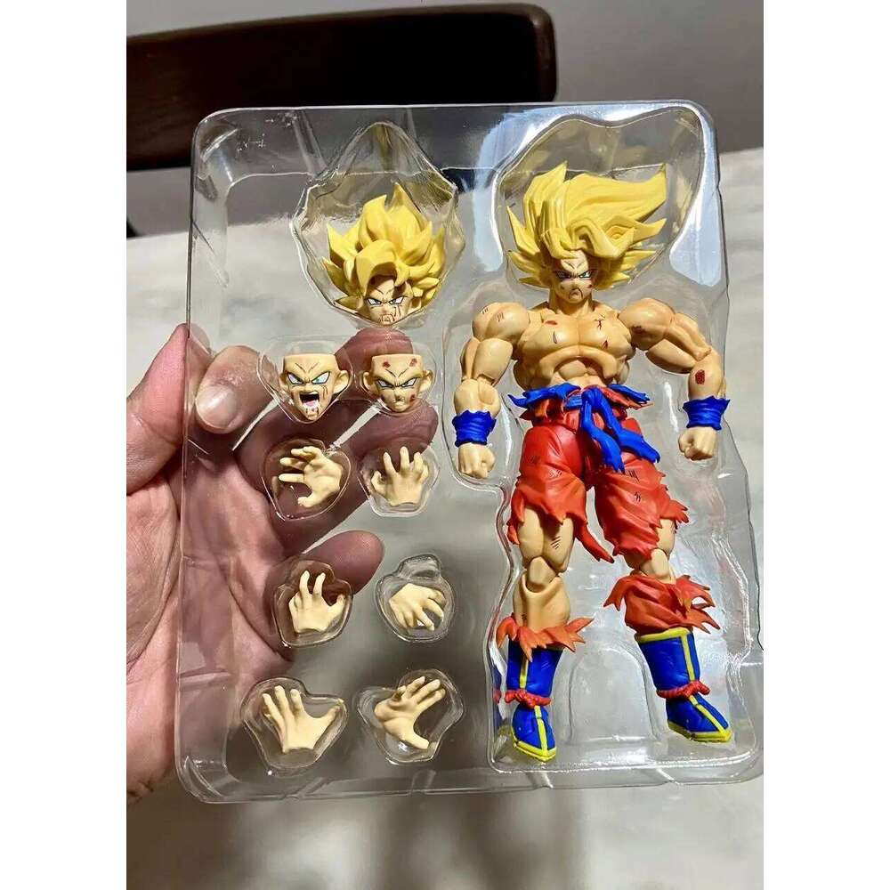 In Stock N&T Studio Son Dragon Ball Ssj N T Goku SHF Battle Damaged 3.0 Anime Action Figures Collectible Model Toys W260602 - view 5
