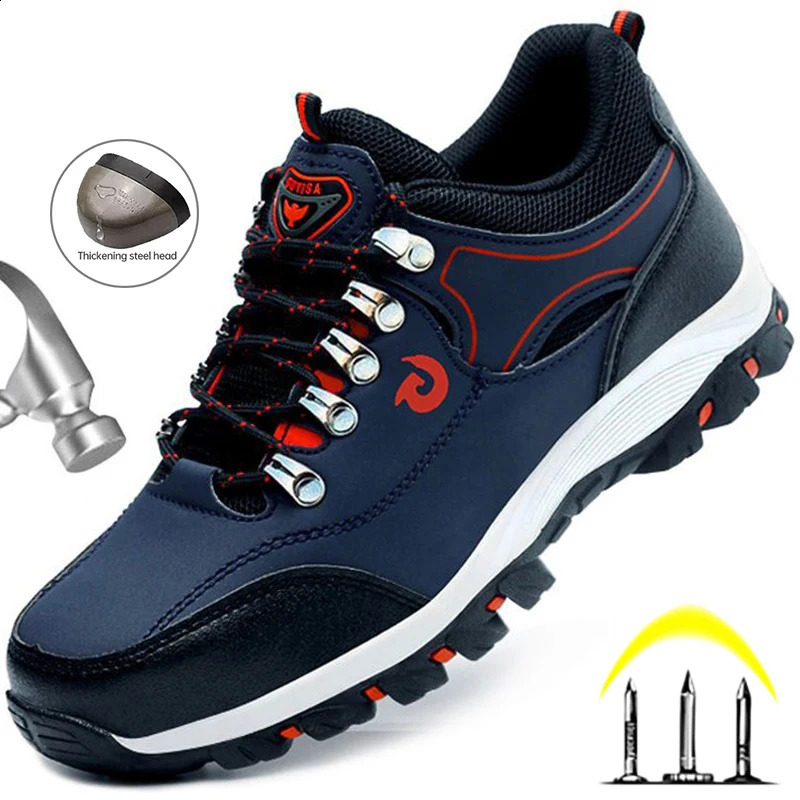 Steel Toe Cap Shoes For Men Work Boots Puncture-Proof Work Safety Shoes Protective Working Shoes Male Footwear Security Sneakers 260205