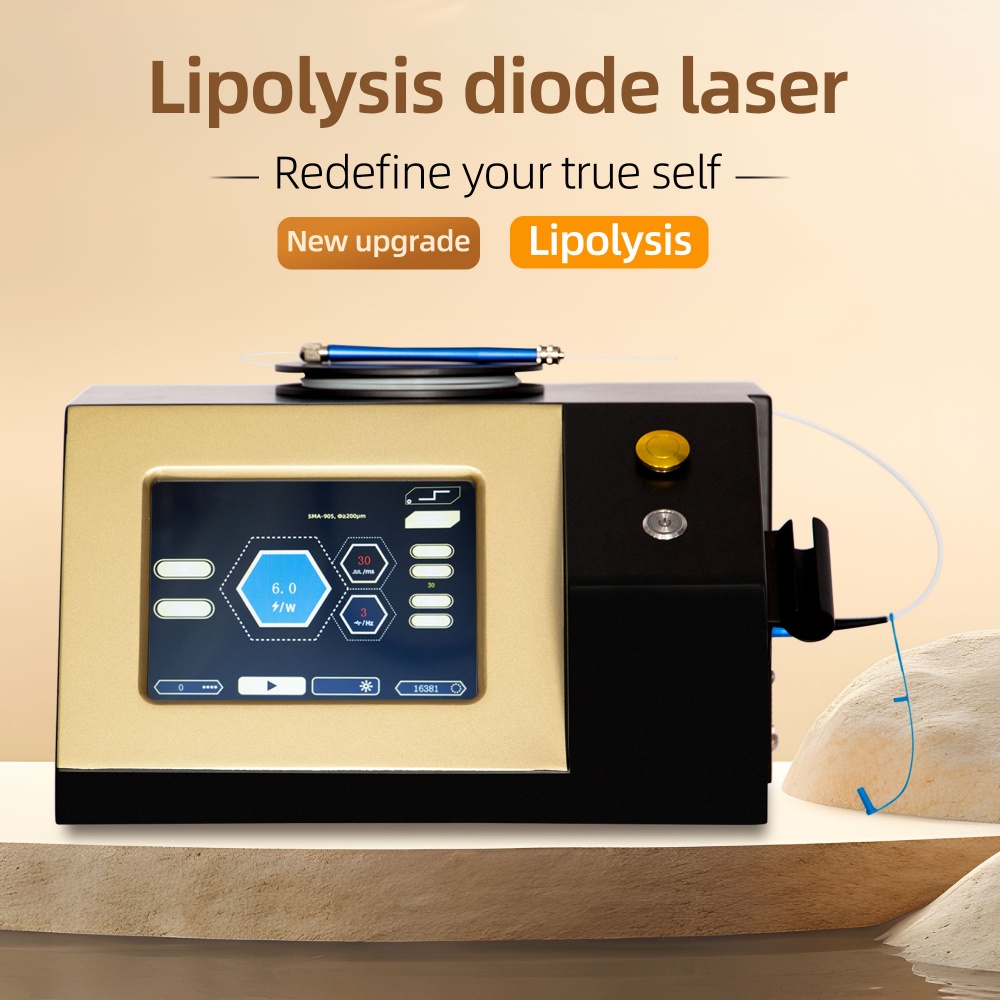 1470nm Diode Laser System for Lipolysis Fat Dissolving Face Lifting Skin Tightening Cellulite Reduction Salon Equipment with Fiber Probe 600um