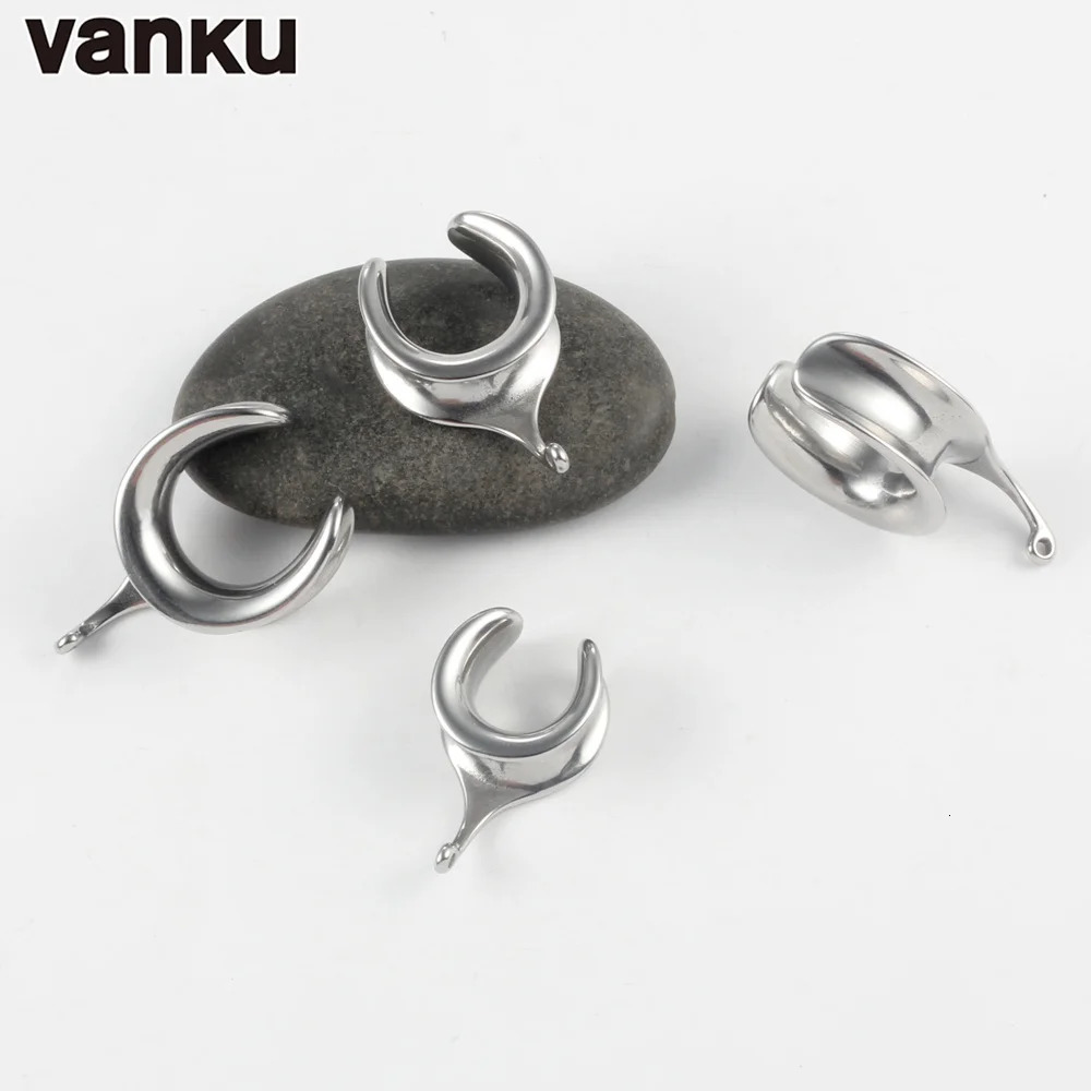 Vanku 10PCS Wholesale DIY Saddle Ear Tunnel Plug Piercing Ring Expander Studs Stretchers Body Piercing Jewelry Earrings Gift260528BJ - view 6