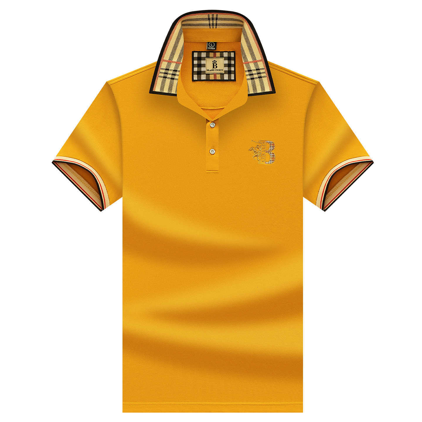 Paul Ice Silk Polo Shirt Summer Loose Fit Turn-down Collar Casual Short Sleeve for Middle-Aged and Young Men021