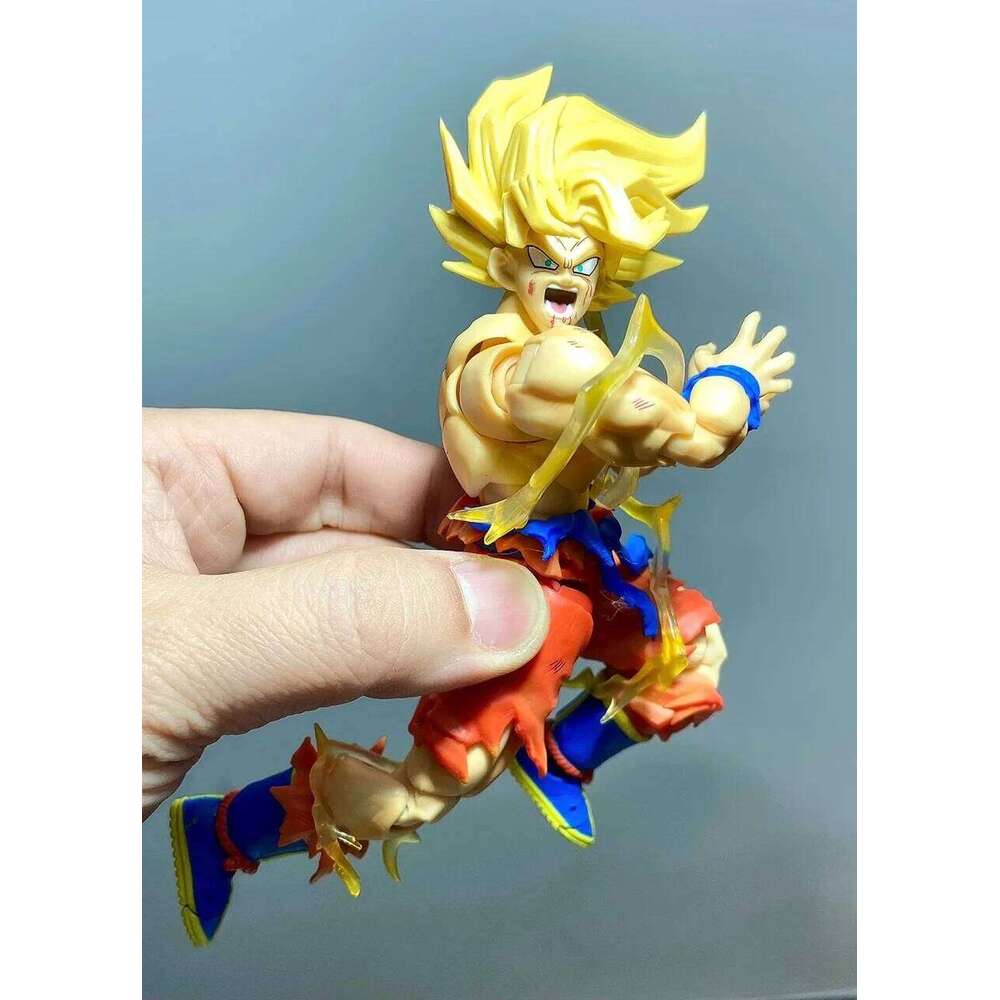 In Stock N&T Studio Son Dragon Ball Ssj N T Goku SHF Battle Damaged 3.0 Anime Action Figures Collectible Model Toys W260602 - view 6