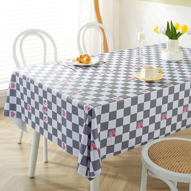 YL-38743 Custom PVC Tablecloth - Waterproof, Oil-proof, Heat-resistant, Wash-free. Suitable for dining tables, dormitories, desks, and coffee tables.