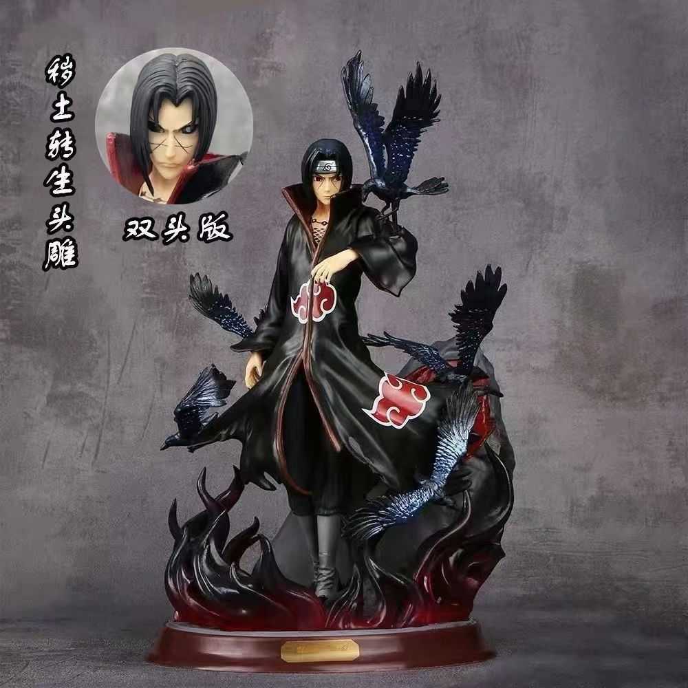 Naruto Double-Headed Crow Hall Itachi Akatsuki GK Uchiha Itachi Statue Figurine Anime Peripheral Hand Figure L260602