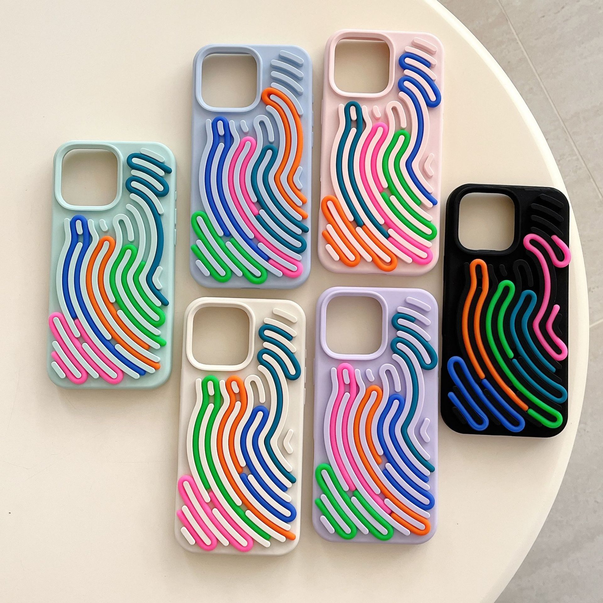 Suitable for Apple 16 Pro Max creative maze liquid silicone phone case iPhone 15 stress-relief anti-drop protective cover