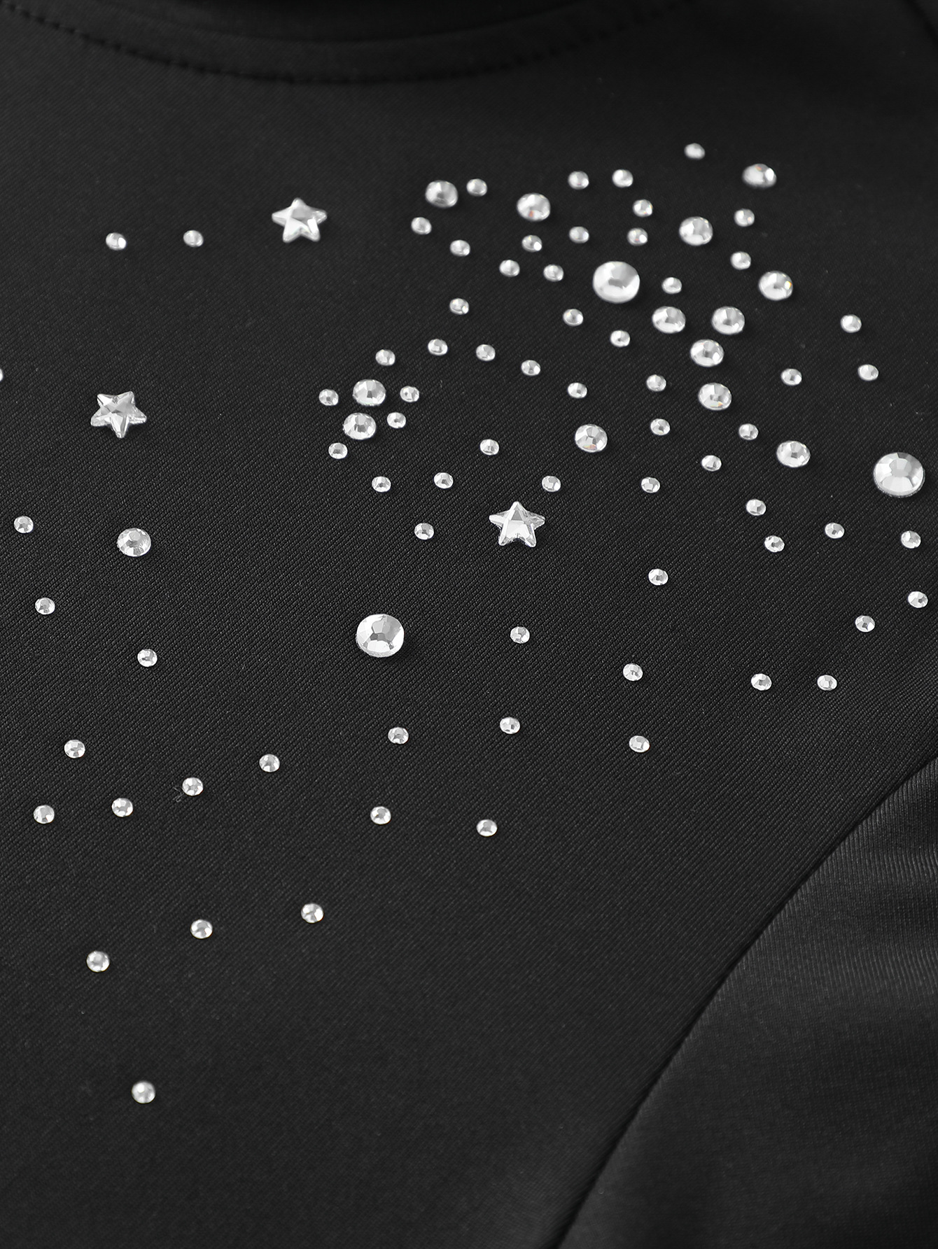 Men's T Shirts Starry Sky New Trendy Rhinestone Studded Short Sleeve T Shirts Men Oversized Loose Fit Casual Basic Unisex Couple Tops