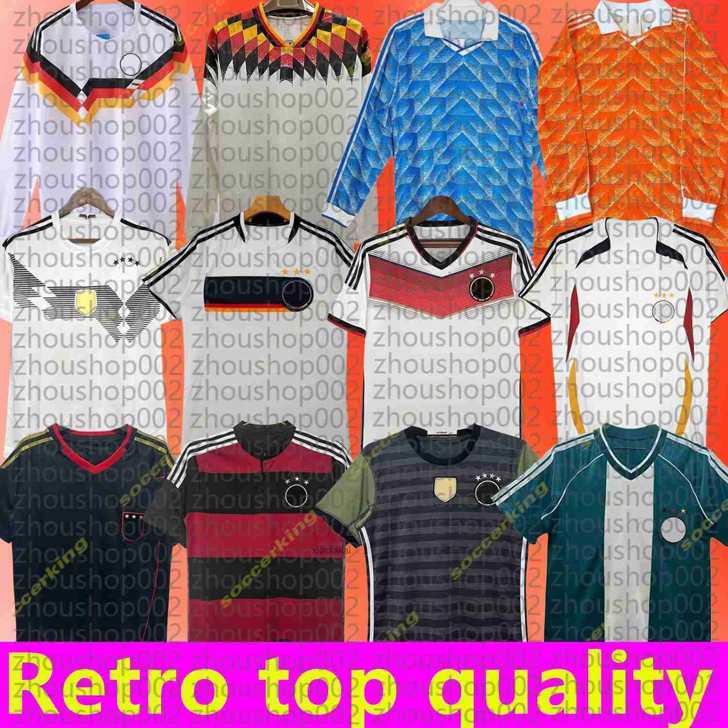 retro germany soccer jersey football shirts kit men tops retro deutschland trikot 1990 1992 1994 1996 Deutschland Trikot Jahrgang Langarmtrikot DFB EM