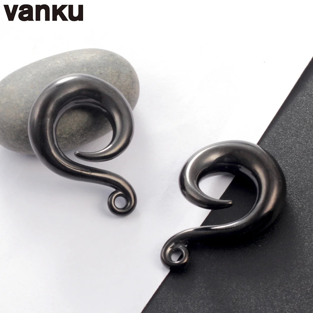 Vanku Wholesale 10pcs Stainless Steel For Dangle Earring Twist Hooks PVD Plating Ear Hanger Weights Body Jewelry260528BJ - view 4