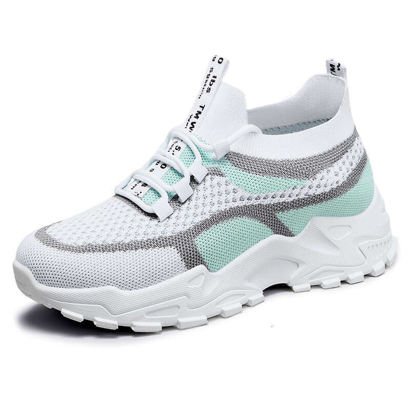 Women's Fashion Casual Shoes, Spring New Arrival, Lightweight Soft Sole Dad Shoes, Flyknit Breathable Mesh Sneakers