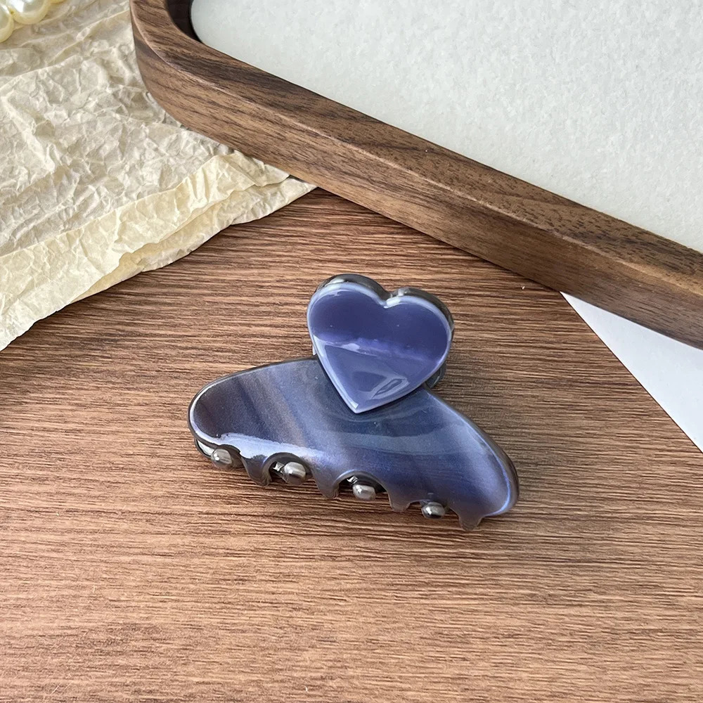 1pc Korean acetate grab clip French elegant love half-tie hairpin high-quality temperament bangs clip headwear260528BJ - view 6
