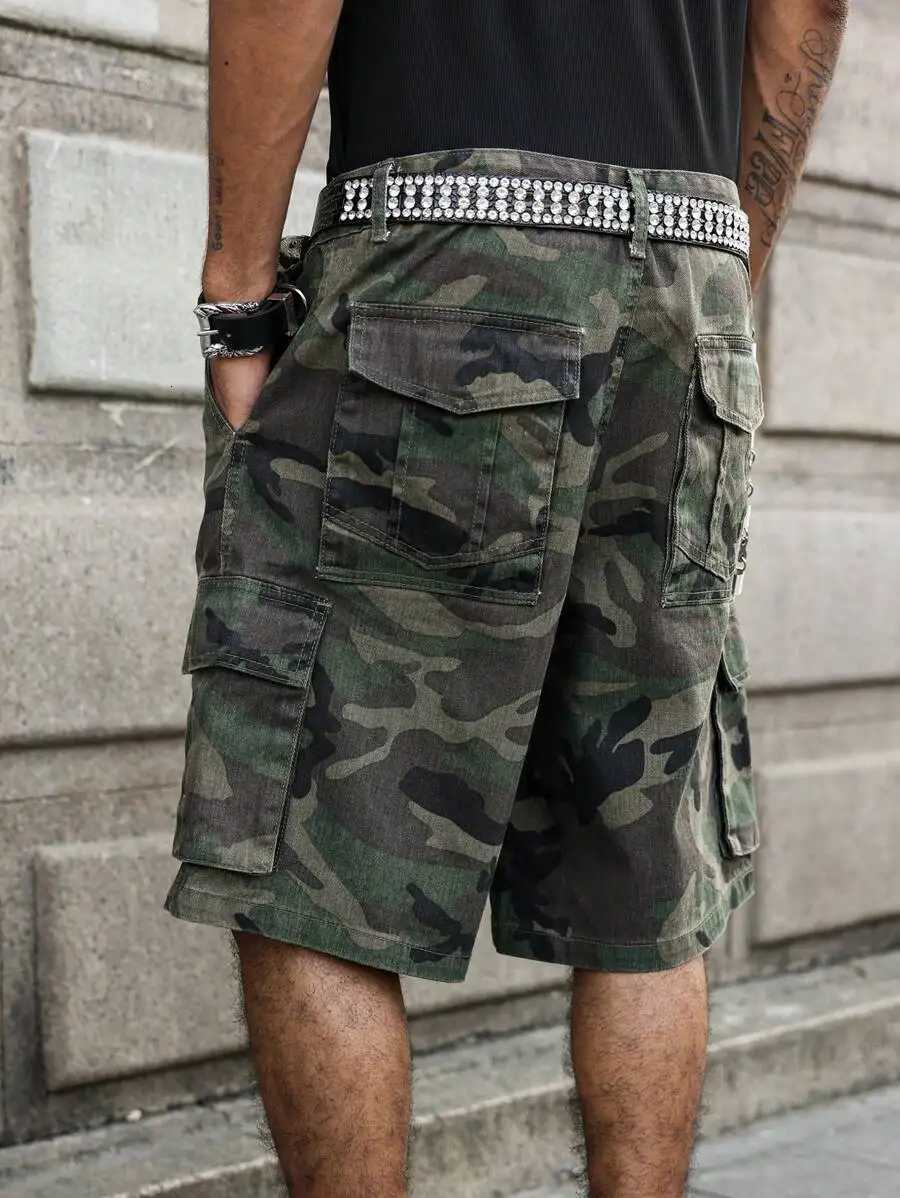 Mens Casual Camouflage Print Denim Cargo Shorts Jorts For Summer Camo Shorts Jorts For Men Going Out Hang Out Commute Street L260529