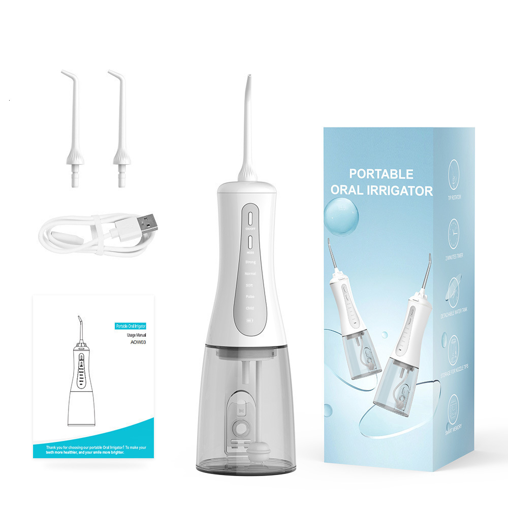 Oral irrigator Fairywill sink 5-mode portable dental water pump 350ML water tank teeth cleaner USB charging waterproof 250304
