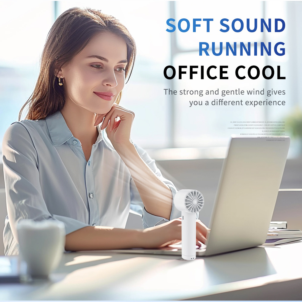 Turbo High Speed Hand Fan Digital Display Quiet USB Mini Powerful Portable Fan