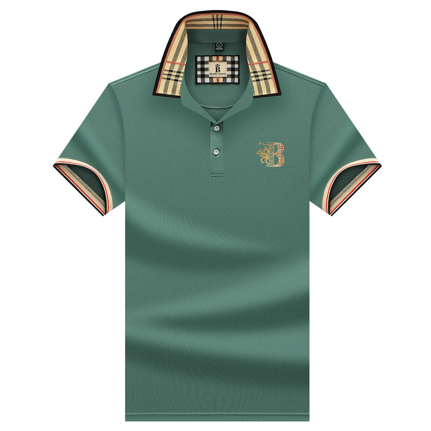 Alihu Men's Summer New Paul Brand Loose Embroidered Short Sleeve T-Shirt Men's Business Turn-down Collar Polo Shirt