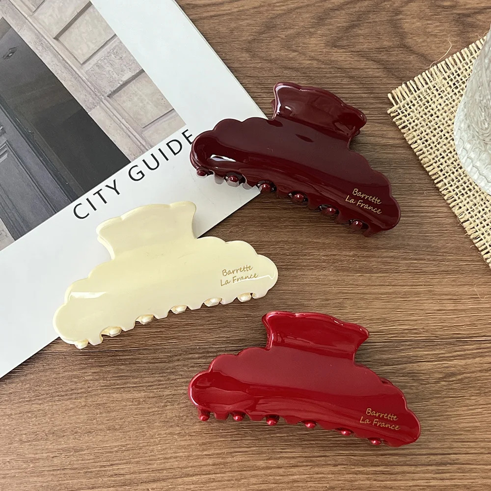 1pc Retro Acetic Acid Grip Clip Womens Half Hair Shark Clip Medium Hair Clip Temperament Hair Clip Headpiece260528BJ