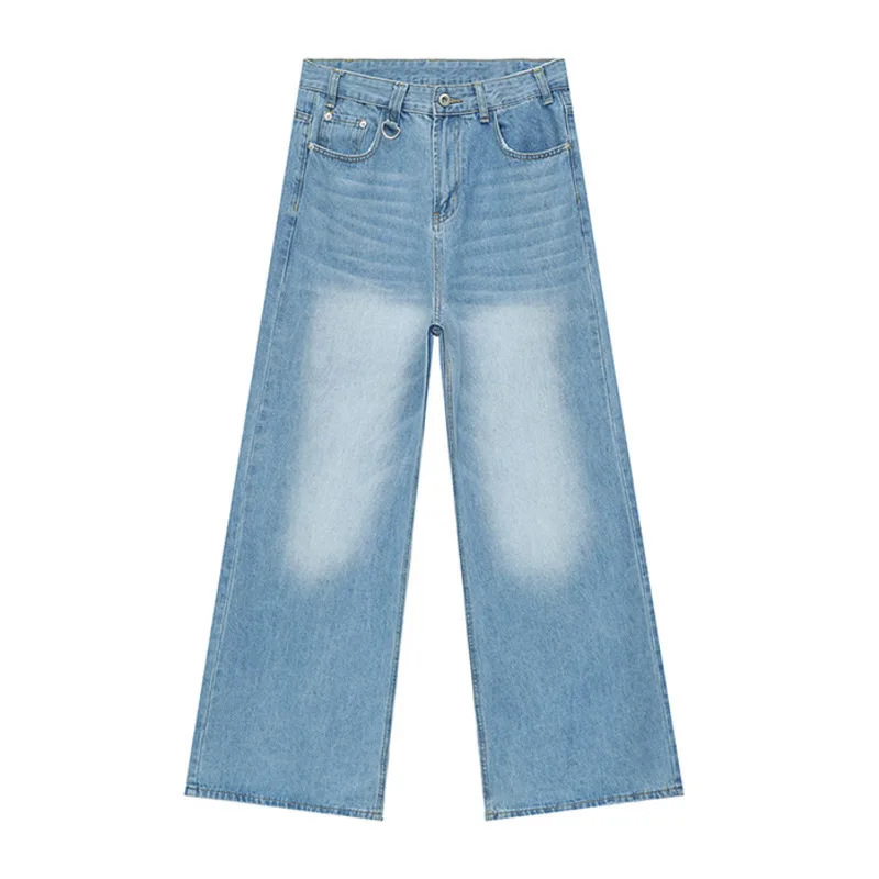 Summer Men's Denim Pants Old Blue Washed Male Jeans Straight Casual Menwear Loose Wide Leg Trousers New Fashion 260602 - view 9