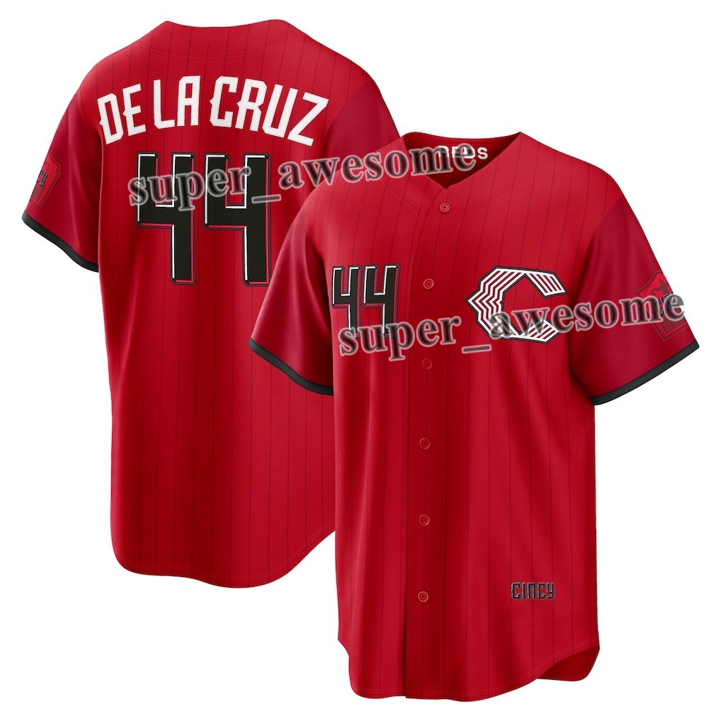 CincinnatiS Reds Baseball Jersey Elly De La Cruz Hunter Greene Spencer Steer Eugenio Suarez KeBryan Hayes Matt McLain Sal Stewart Noelvi Marte Andrew 