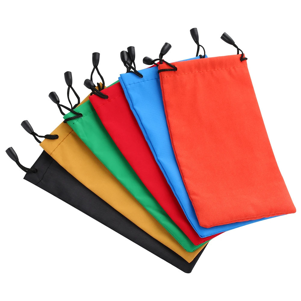 5PCS Soft Waterproof Glasses Bag Drawstring Dustproof Sunglasses Case Pocket Spectacles Cloth Pouch Eyewear Accessories260603