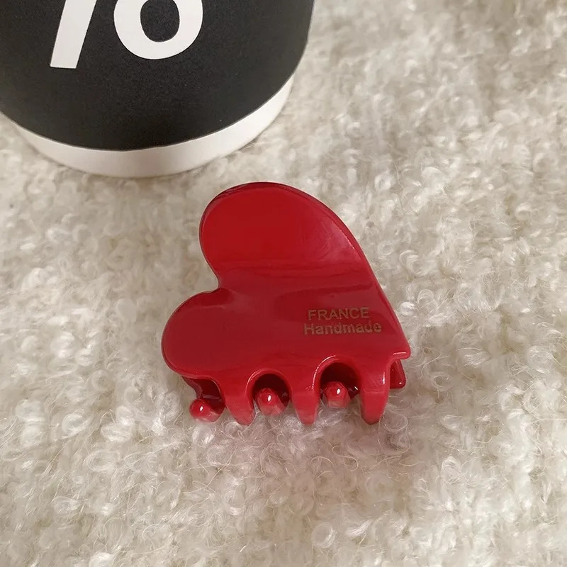 35cm Small Hair Claw Acetate Hair Crabs for Girls Cute Heart Shaped Hairclips Women Hair Accessories Hairpins Clips260528BJ - view 6