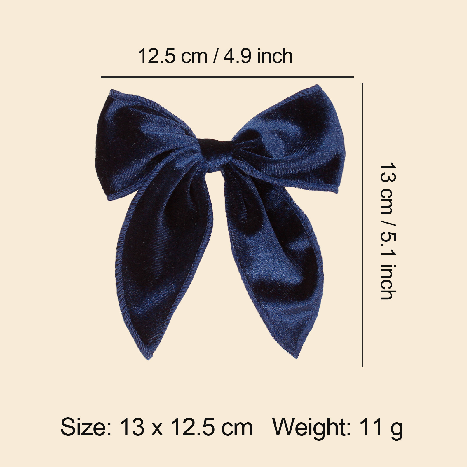 1Pcs Velvet Fable Bow Hair Clips Baby Girls Women Large Sailor Head Bows Accessories Hair Grips for Kids Christmas Hair Bow 251009