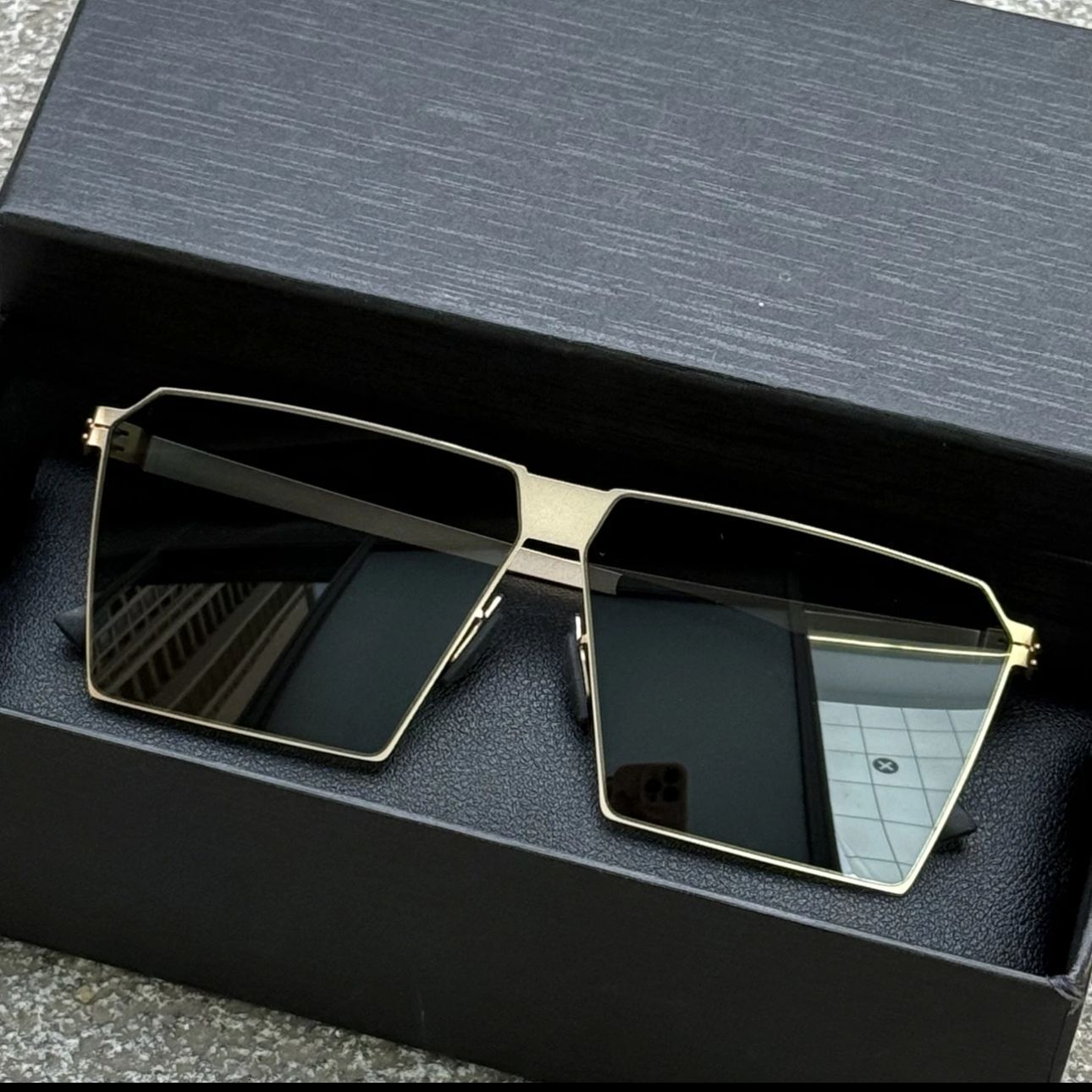 High End Luxury Men's Designer Sunglasses With New Mirror Ultra Clear Lenses For Outdoor Cycling Sun Protection Windproof Large Frame Portable Gl - view 6