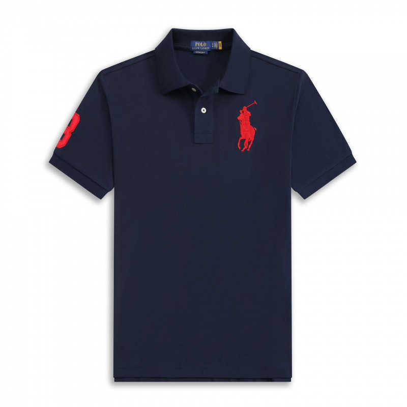 Summer Polo clothing printed short-sleeve T-shirt with turn-down collar mens POLO shirt