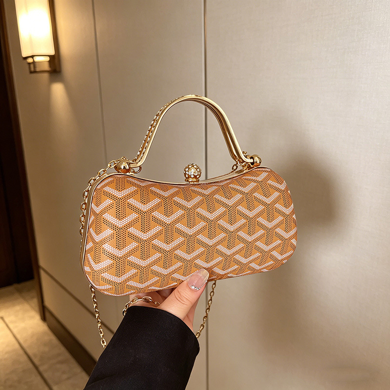 Designer Bag Women's Light Luxury Color Block Box Bag, Designer Evening Clutch & Crossbody, Versatile Handbag for Party
