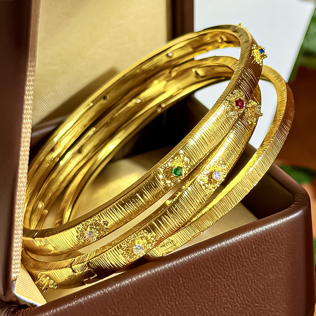 Luxury Turquoise Bracelet Gold Tone CZ Diamond Accent Woven Texture Engraved Finish Statement Jewelry Gift For Women Fashion Anniversary Vintage Style