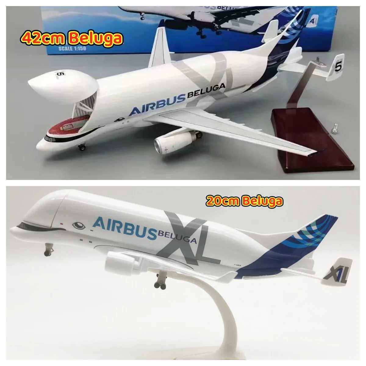 A330 Beluga Airways Scale Aircraft 20CM/42CM Alloy/Resin Die-cast airplanes decoration home Collectible Plane Model L2606038GJR