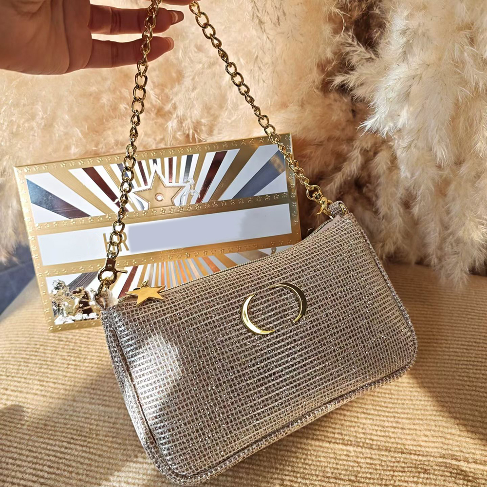 Designer Storage Women Lady Christmas Under Arm Chain Bag Cosmetic Beaute Case Makeup Organizer Jewelry with Gift Box