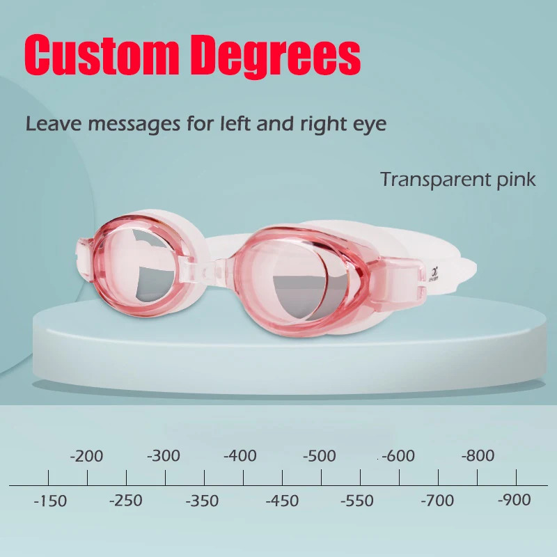 0 To 90 Adult Myopia Swim Eyewear Silicone Waterproof Anti Fog Diopter Swimming Goggles Custom Different Left Right Eye Degree 260622 - view 3