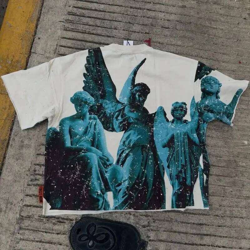 2026 New Style Cotton T-Shirt Short Sleeve Full-Printed Digital Print Men Women Couple Street Hip Hop Hooded Top 26Y0603 - view 5