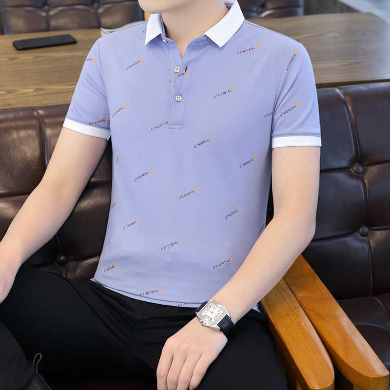 New short-sleeved Paul clothing polo collar base shirt casual trendy brand mens T-shirt top