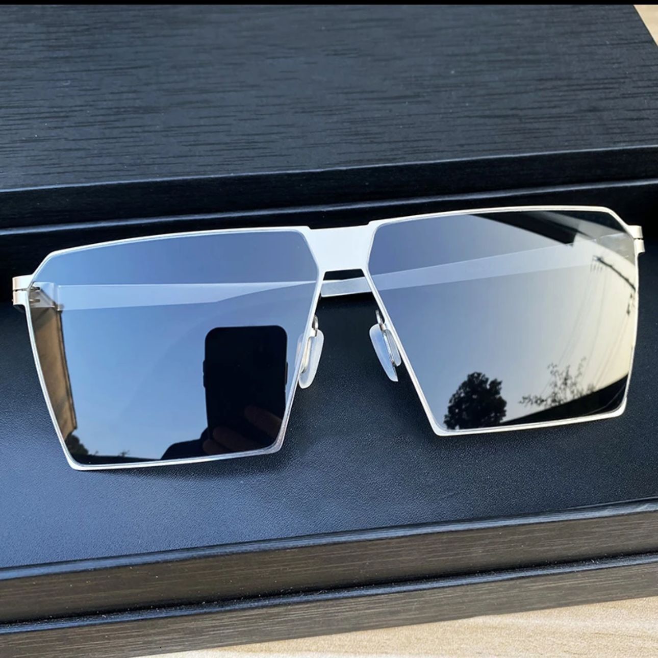 High End Luxury Men's Designer Sunglasses With New Mirror Ultra Clear Lenses For Outdoor Cycling Sun Protection Windproof Large Frame Portable Gl