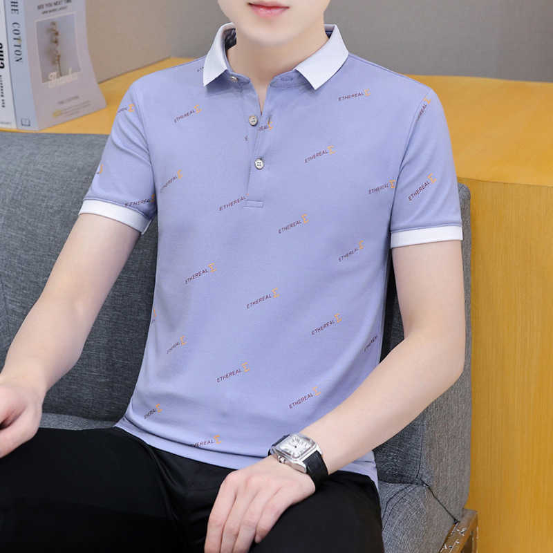 New short-sleeved Paul clothing polo collar base shirt casual trendy brand mens T-shirt top