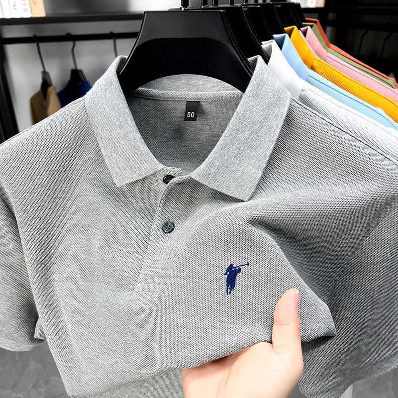 taobaoOle 100 pure cotton short-sleeve polo shirt for men summer casual half-sleeve t-shirt with horse logo