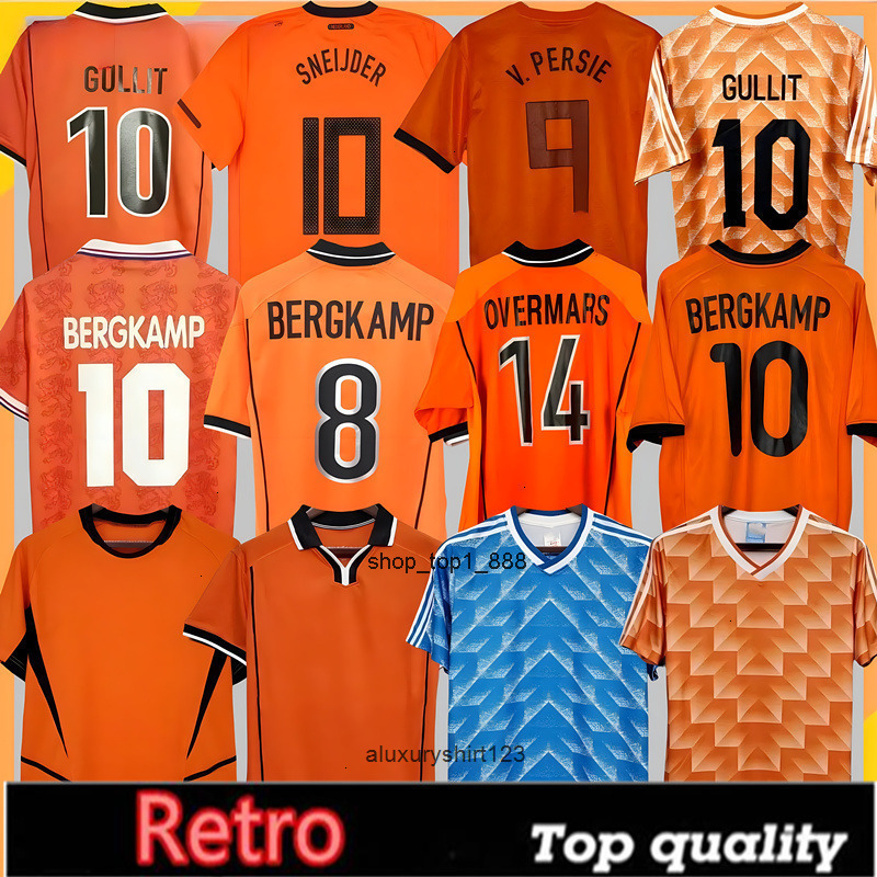 88 Netherlands Retro Soccer Jerseys Van Basten SNEIJDER 1974 1984 1997 1998 1994 2002 BERGKAMP 96 97 98 02 Gullit Rijkaard DAVIDS football shirt kids 