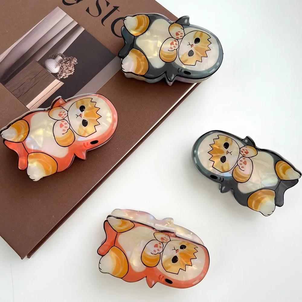 Cute Cats Series Hair Claw Cartoon Shark Kitten Claw Clips Trendy Sweet Lovely Hair Clips for Women Girls Hair Accessories260528BJ - view 4