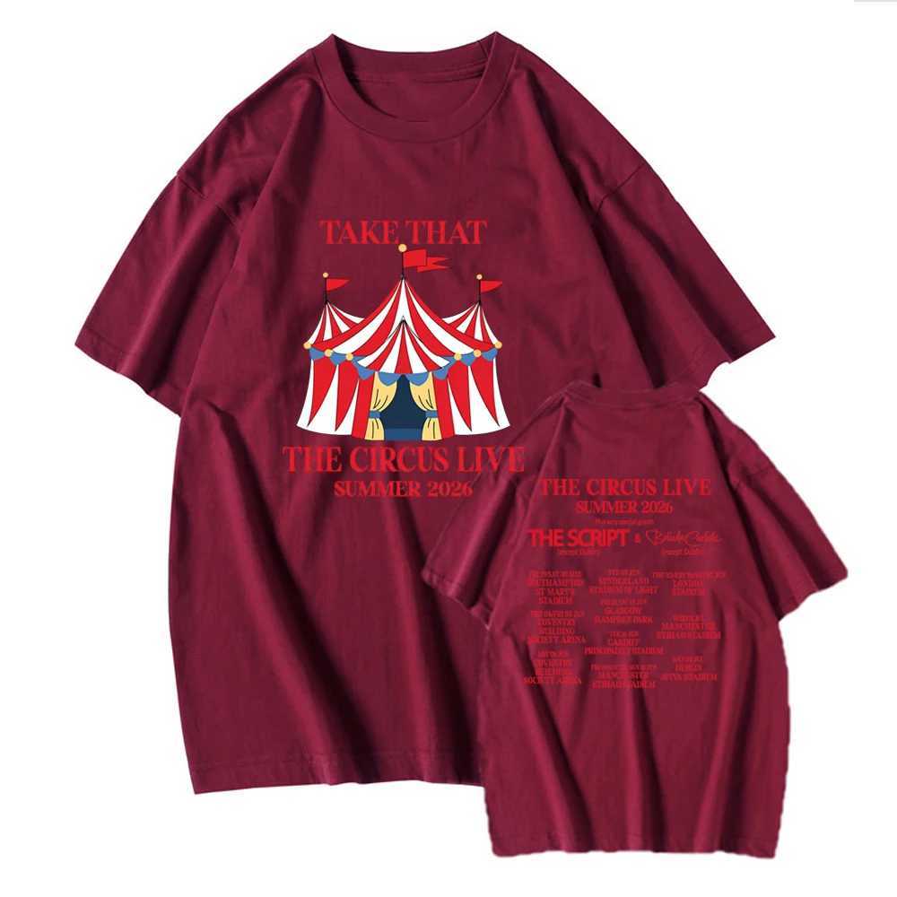 Take That Circus Vintage Summer 2026 Tour T-Shirt TT Party MUsic Band Concert Tee Trendy Unisex Short SLeeve Summer Tops M260603