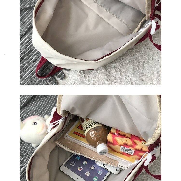 Korean-style college-style backpack with a balance of sweet and salty colors suitable for energetic girls for outings classes and commuting 230720