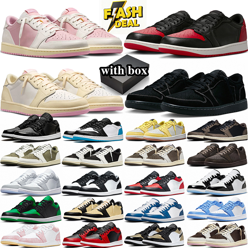 2026 Free Shipping With Box Basketball Shoes 1S Low Mens Trainers Tropical Pink…