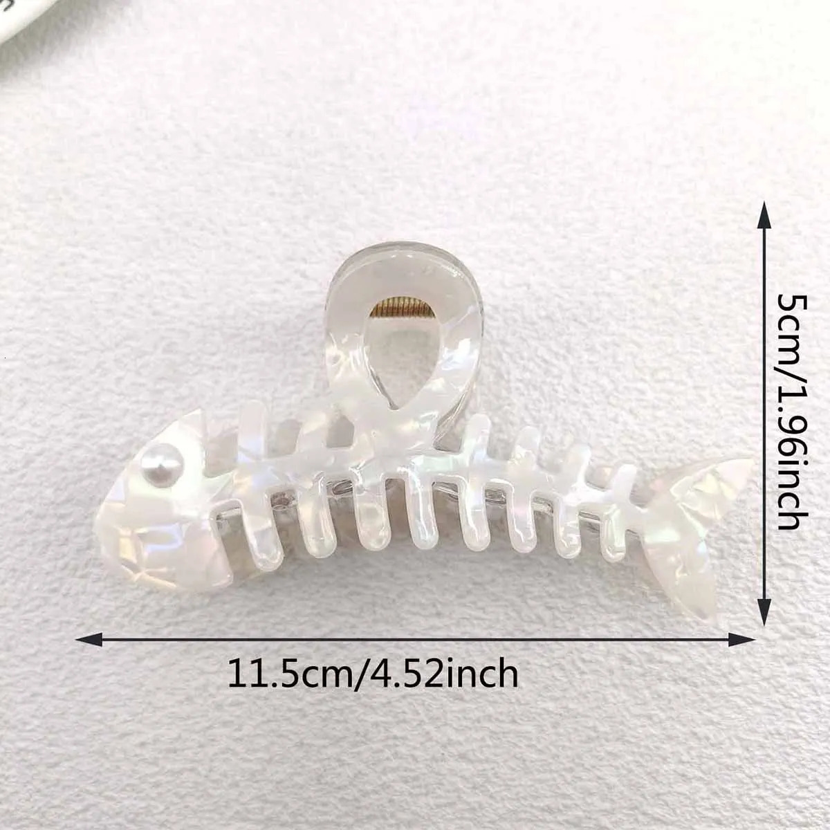 Y2K Colorful Fishbone Hair Claw Creative Personality Shark Clips Fish Barb PVC Crab Hair Clip Hair Accessories for Women260528BJ - view 4