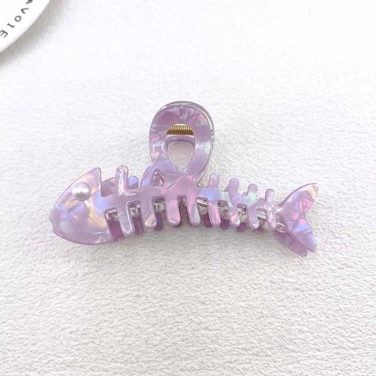 Y2K Colorful Fishbone Hair Claw Creative Personality Shark Clips Fish Barb PVC Crab Hair Clip Hair Accessories for Women260528BJ - view 6