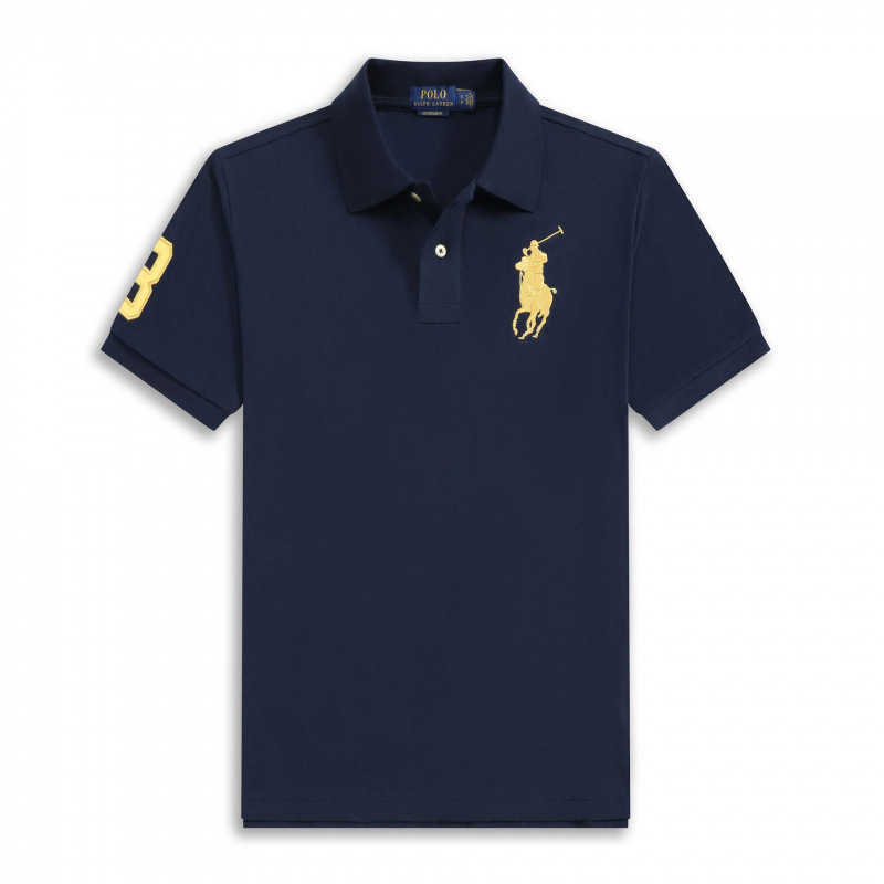 Summer Polo clothing printed short-sleeve T-shirt with turn-down collar mens POLO shirt