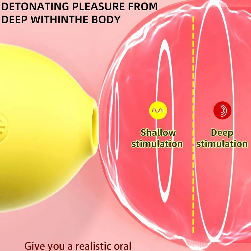 Lemon Vibrator Sucking Vibrator Clitoral Stimulator with 10 Strong Sucking Modes Silicone Clitoral Sucker Womens Couples Sex Toy 260602 - view 7