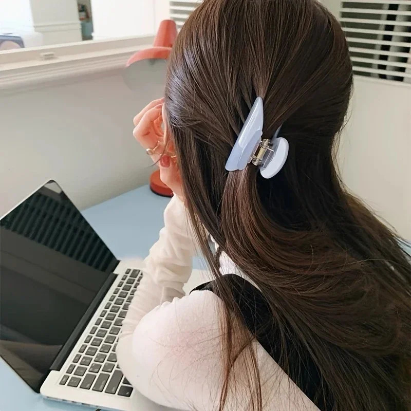French Womens Hair Clips Elegant Acetate Hair Claw Medium Size Sweet Shark Clip Exquisite Girl Hairs Accessories Headwear 2024260528BJ - view 3
