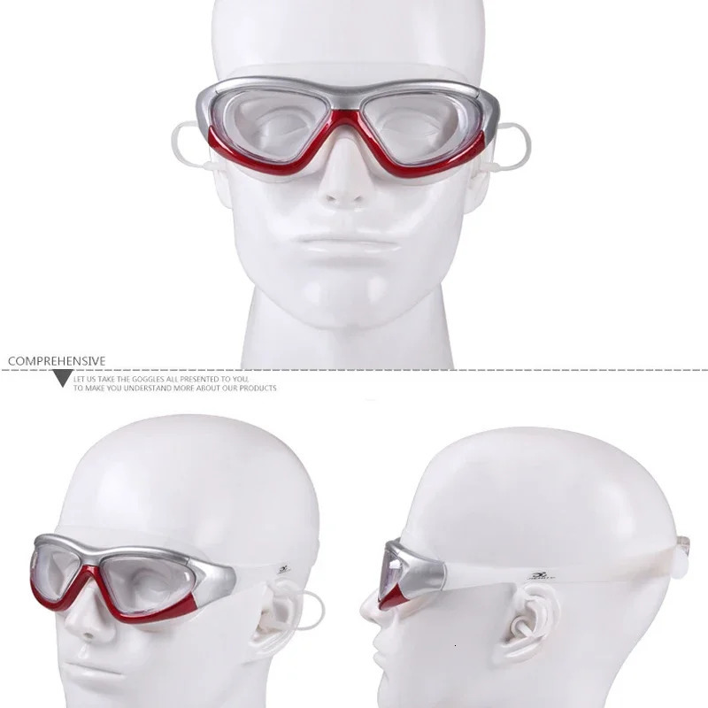 Myopia Swimming Goggles Earplug 20 to 90 Prescription Swim Pool Glasses Anti Fog Men Women Optical Waterproof Eyewear 260622 - view 4