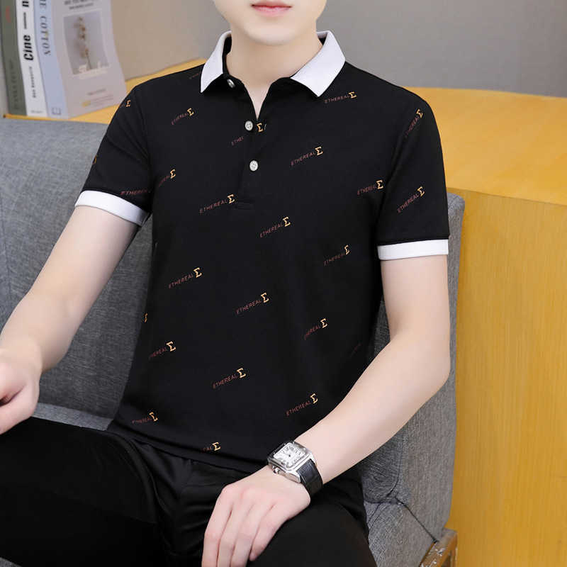 New short-sleeved Paul clothing polo collar base shirt casual trendy brand mens T-shirt top